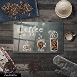 ANTİBAKTERİYEL CAM KESME TAHTASI | BASKILI KESİM TABLASI | 25x35 cm